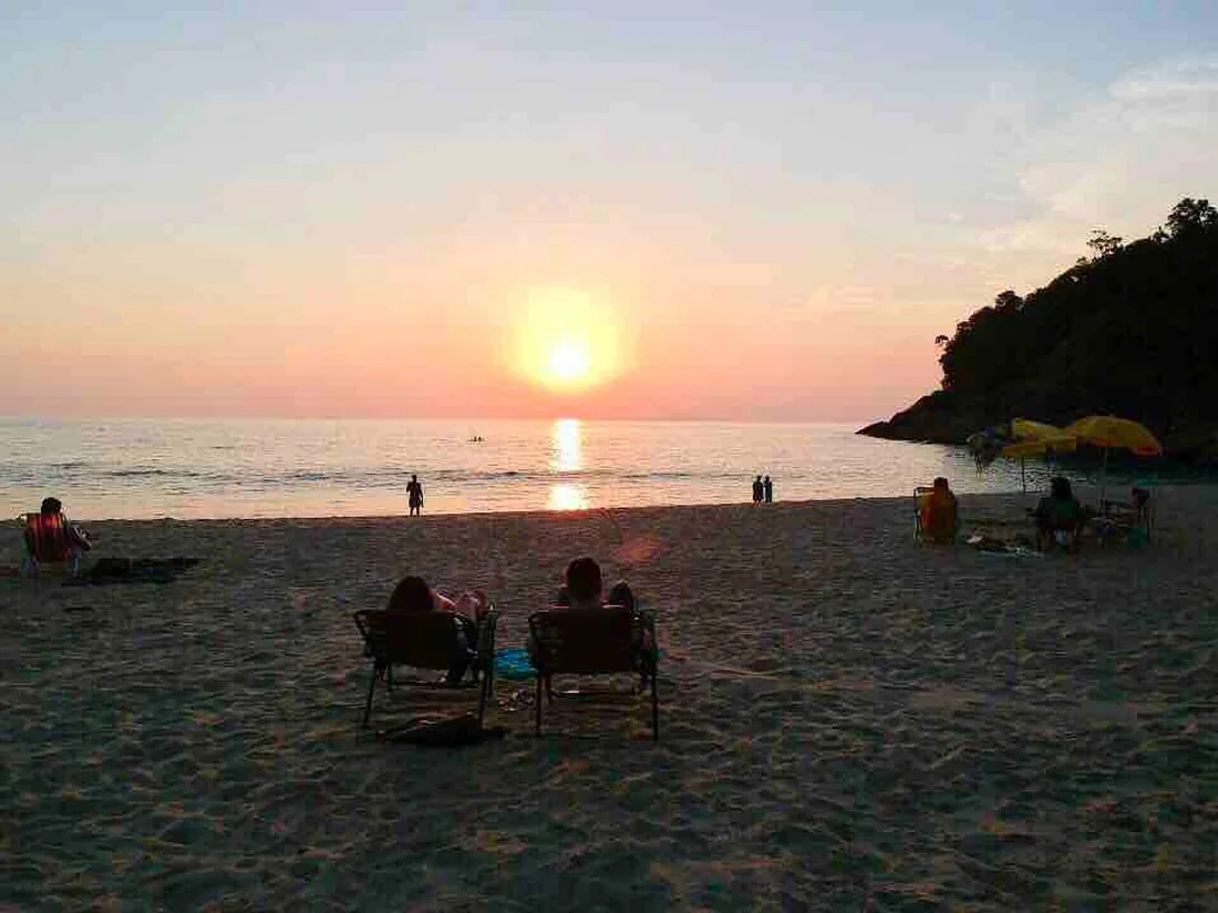 Pôr do sol na praia de Paúba